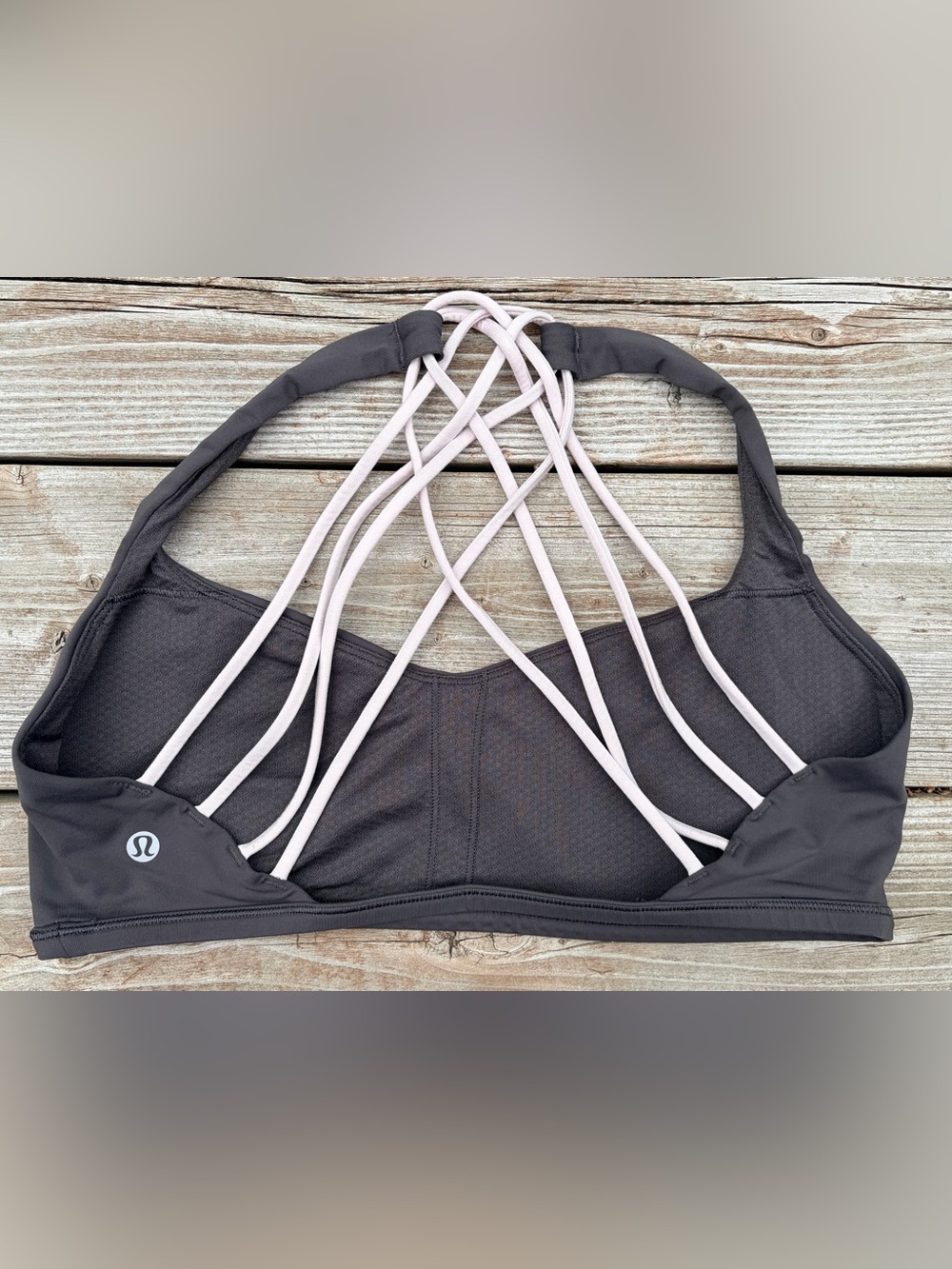 lululemon Free to Be Bra *Wild GGRE (Graphite Grey/Strawberry Milkshake) STMI 12